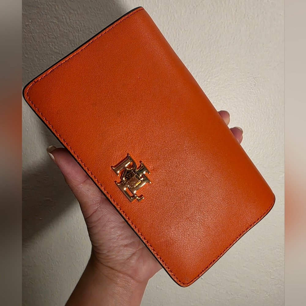 Ralph Lauren Vibrant Orange Clutch/Crossbody